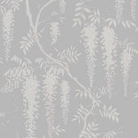 VLIESTAPETE Blauregen Stahlgrau - Grau, Papier/Kunststoff (52/1000cm) - next