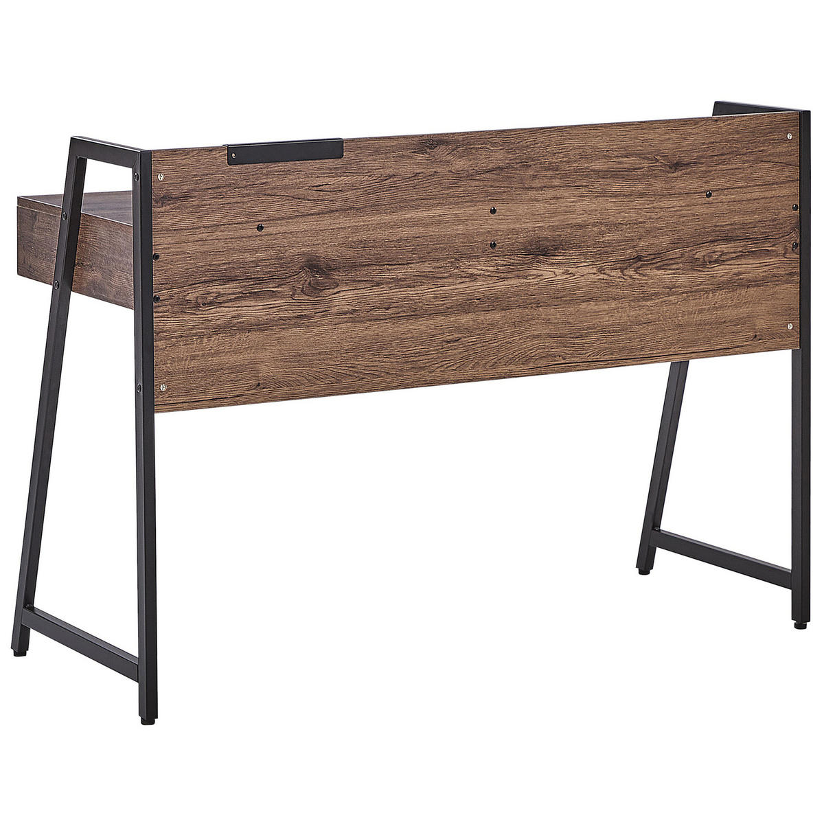 SCHREIBTISCH dunkler Holzfarbton 120/48/88 cm Harwich - Dunkelgrau, Holzwerkstoff (48/120/88cm) - Beliani