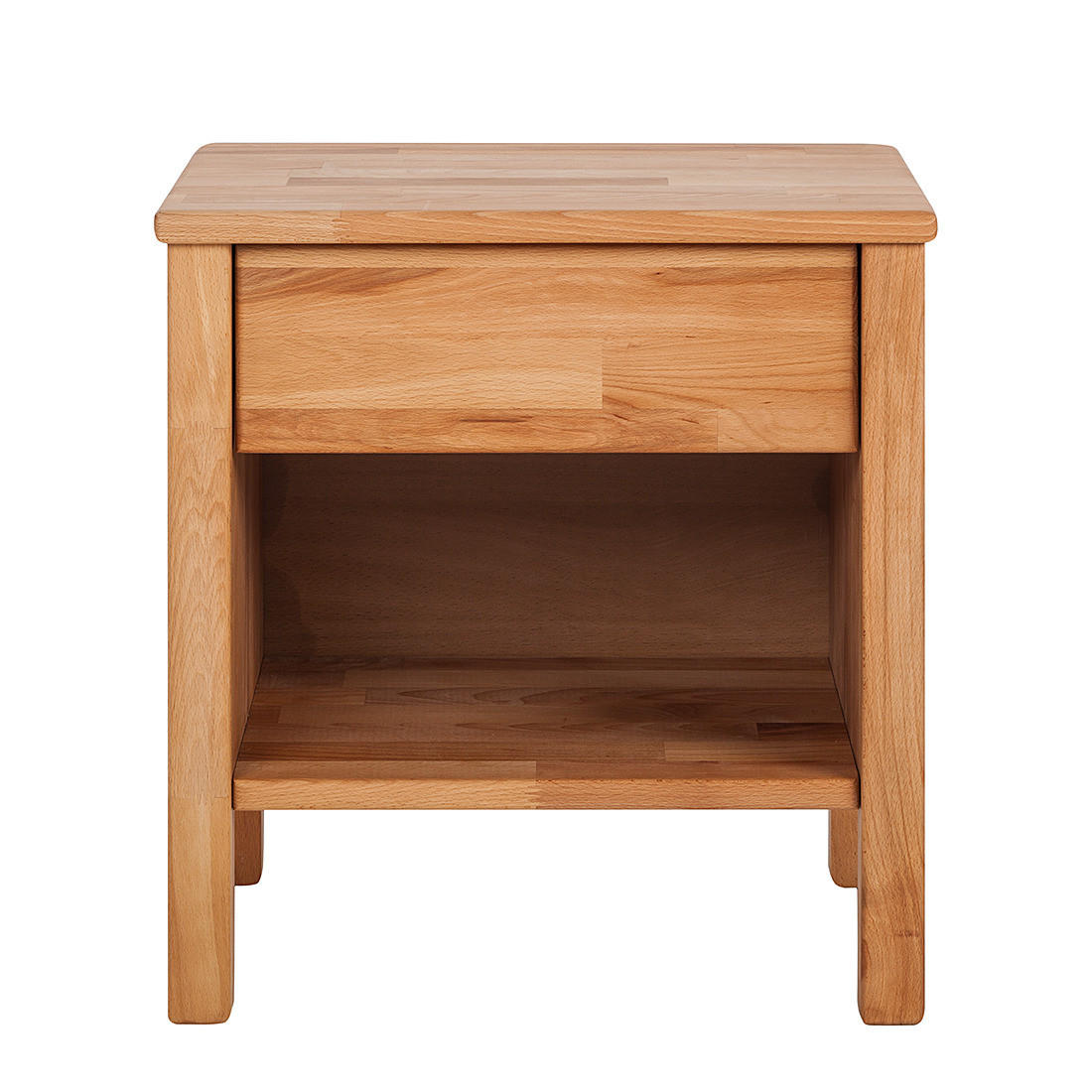 NACHTKOMMODE - Kernbuche massiv - Kernbuche, Holz (47/49/37cm) - home24