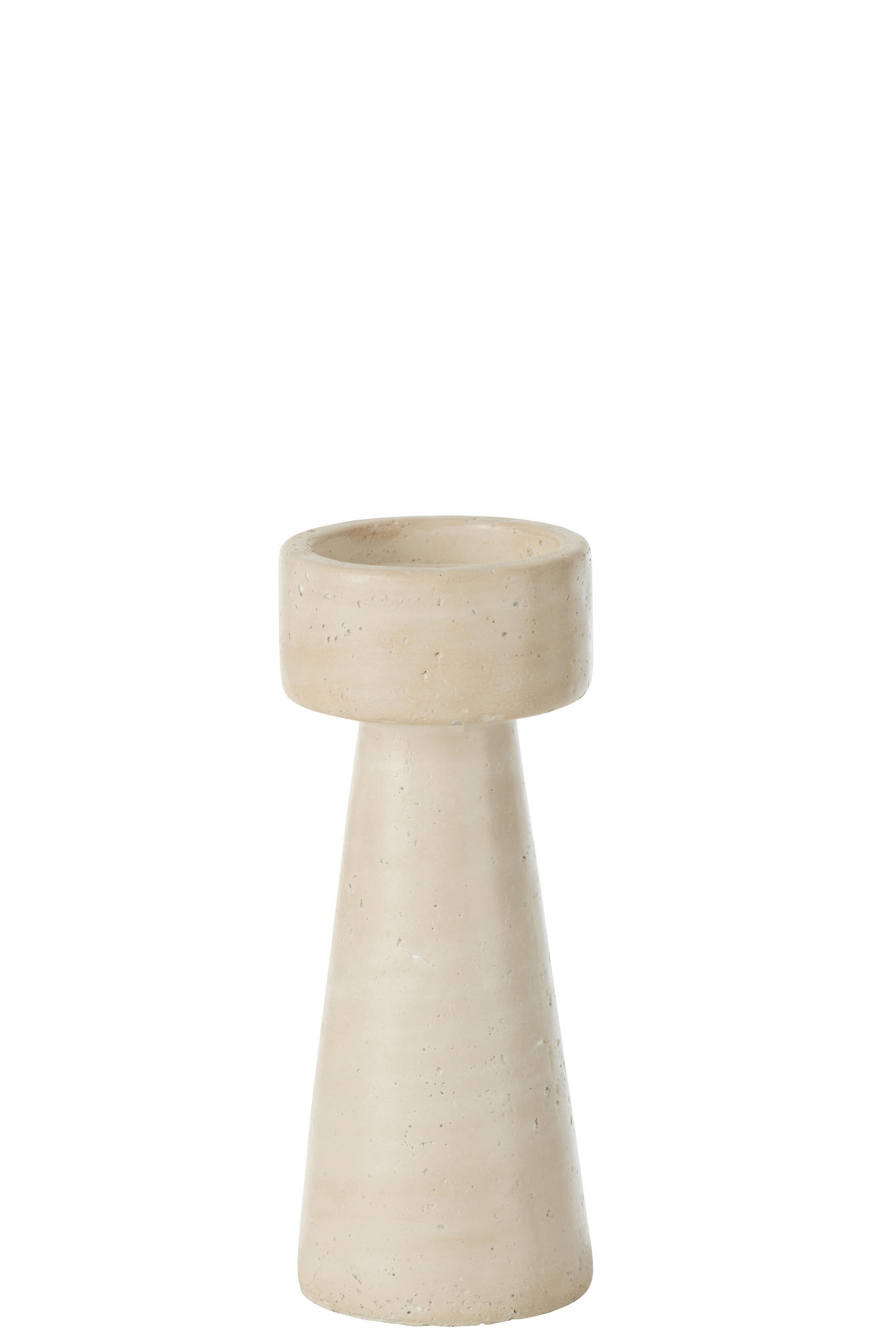 KERZENHALTER OLINA - Zement - Beige - L - Beige, Stein (10/25cm) - J-Line