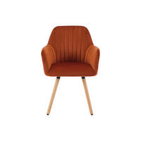 STUHL - 56 cm x 58 cm - Samt, Stoff - Terracotta ELEANA - Terracotta, Textil (56/85/58cm) - Vente-Unique