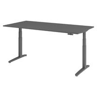 SCHREIBTISCH elektrisch XBHM 100/200/74 cm in Graphitfarben/Graphitfarben - Graphitfarben, Holzwerkstoff (100/200/74cm) - bümö