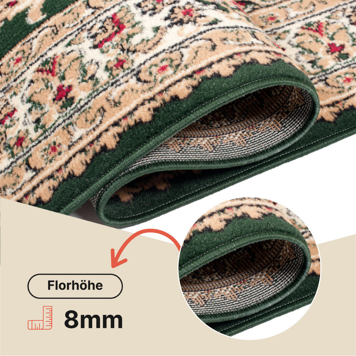 TEPPICH ATLAS Beige Grün 250/300 cm - Grün, Textil (250/300cm) - Tapiso