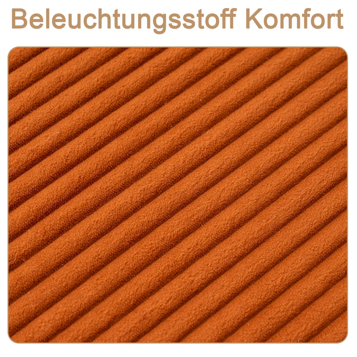 SOFA 177/122/92 cm aus Cord in Orange mit breiten Armlehnen - Orange, Textil (122/92/177cm) - BEAOK