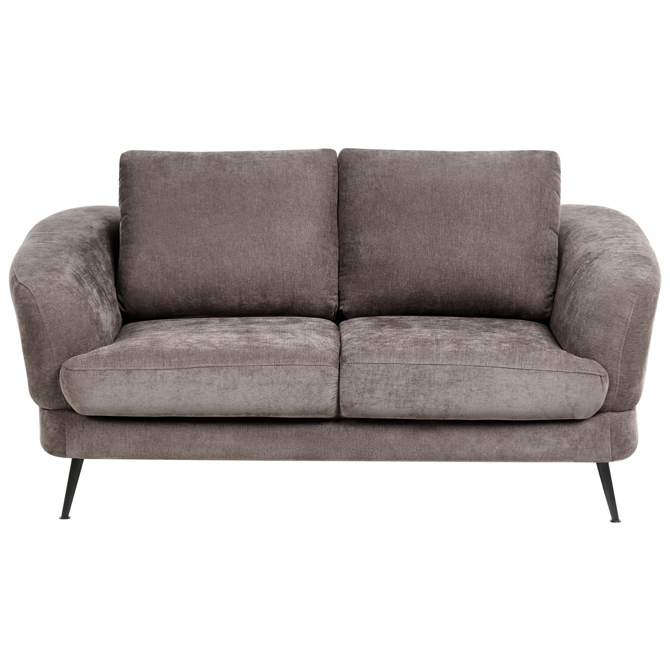 2-SITZER-SOFA Chenillegewebe Taupe Kjaer - Taupe, Textil (155/100/100cm) - Beliani