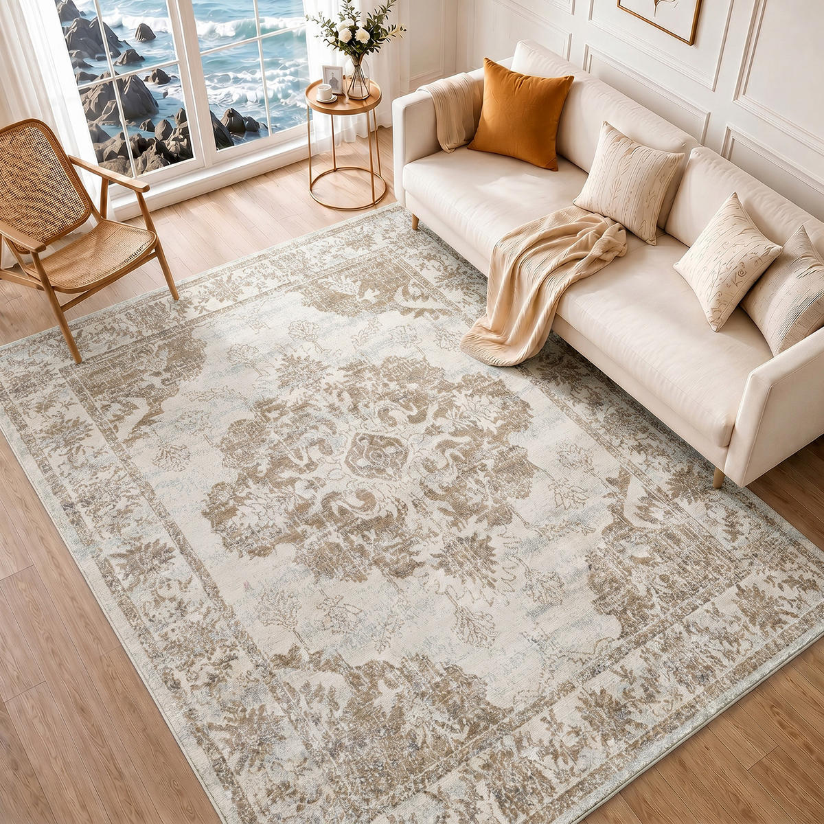 VINTAGE-TEPPICH Shawna 200/275 cm Beige - Beige, Textil (200/275cm) - LIVABLISS