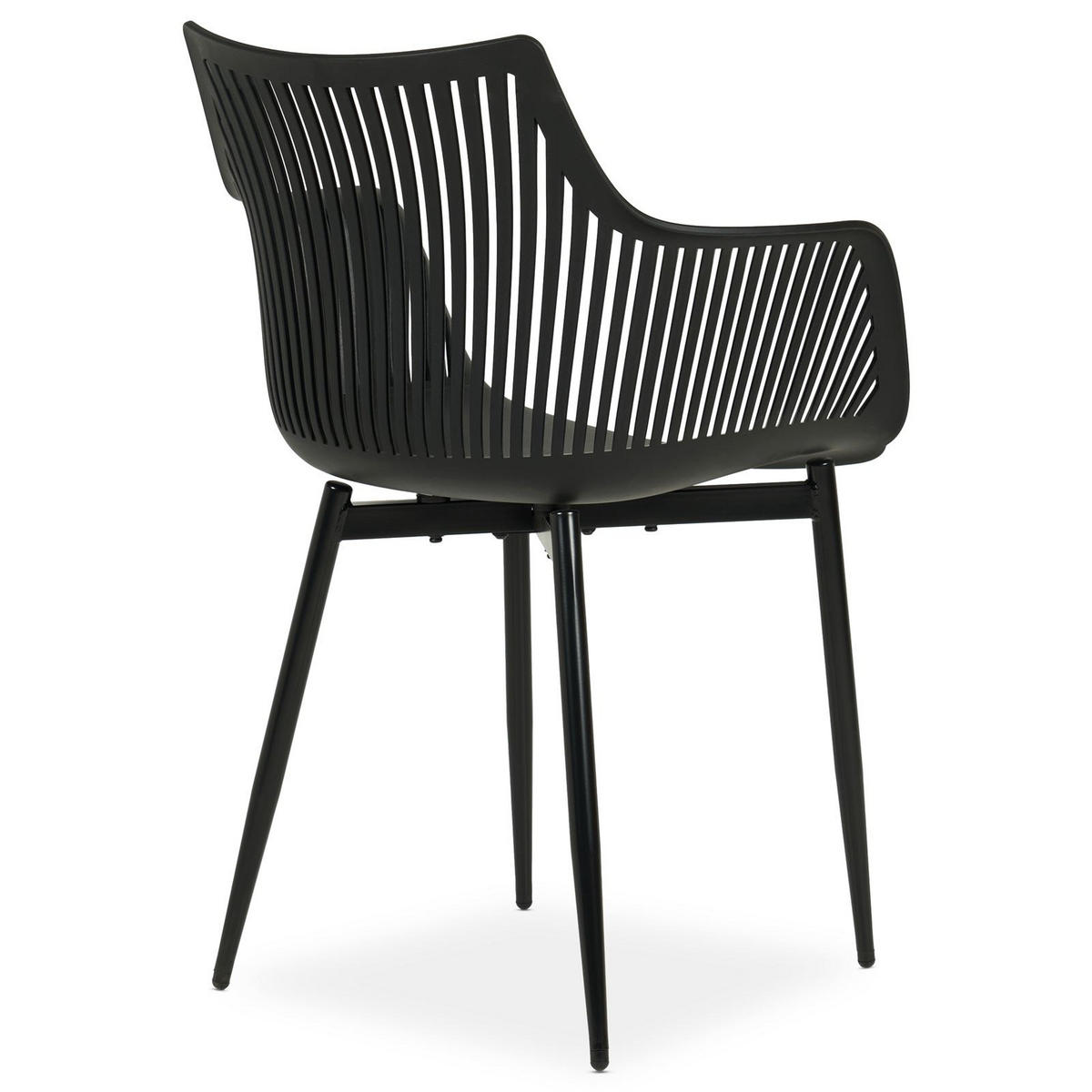 GARTENSTÜHLE VIOLETTA 4ER-SET - Schwarz, Textil (55/86/53cm) - IDIMEX