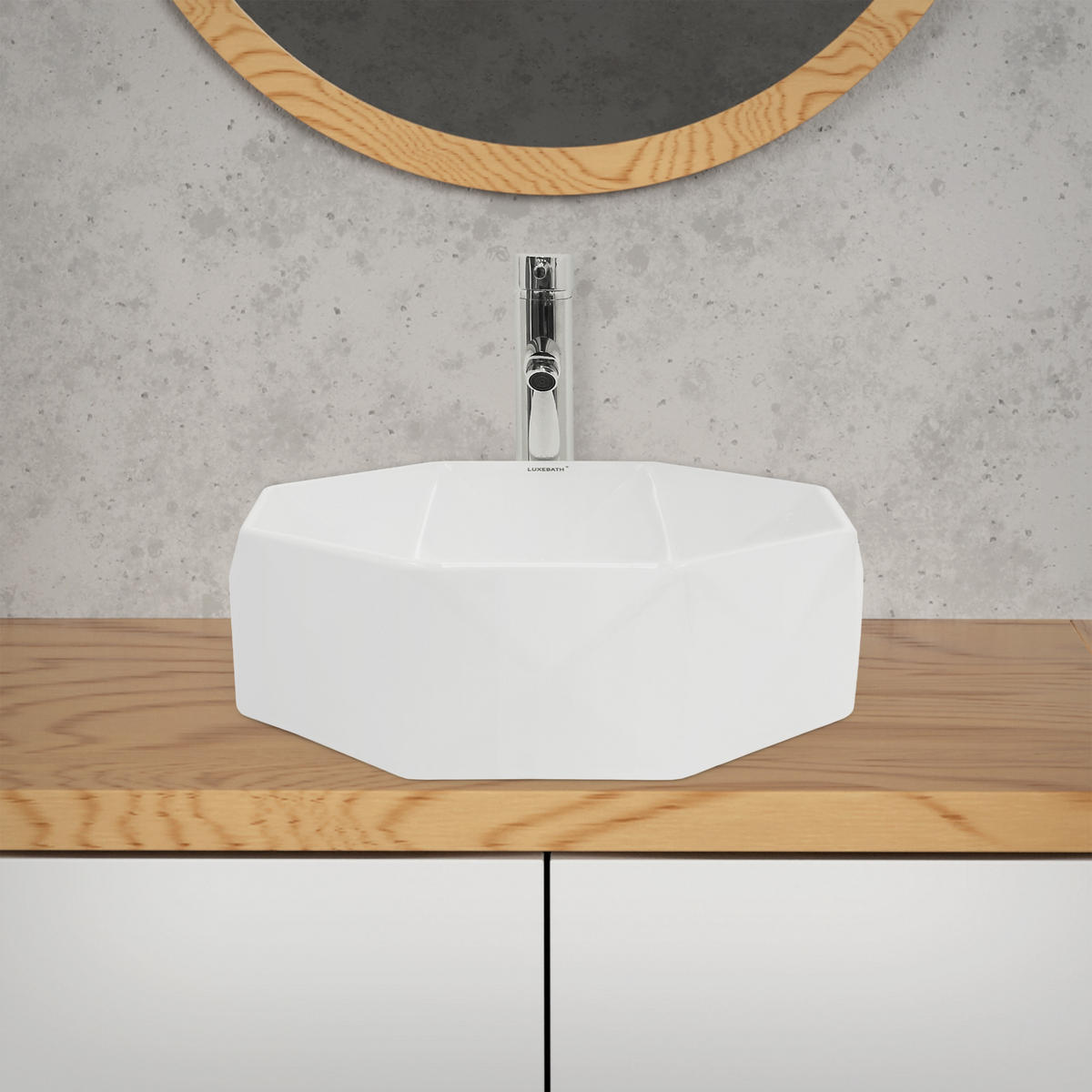 WASCHBECKEN - Weiß, Keramik (42/13.5/42cm) - ML-DESIGN