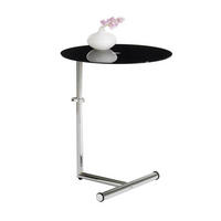 COUCHTISCH LEONIE - Schwarz, Glas (46/46/65cm) - IDIMEX