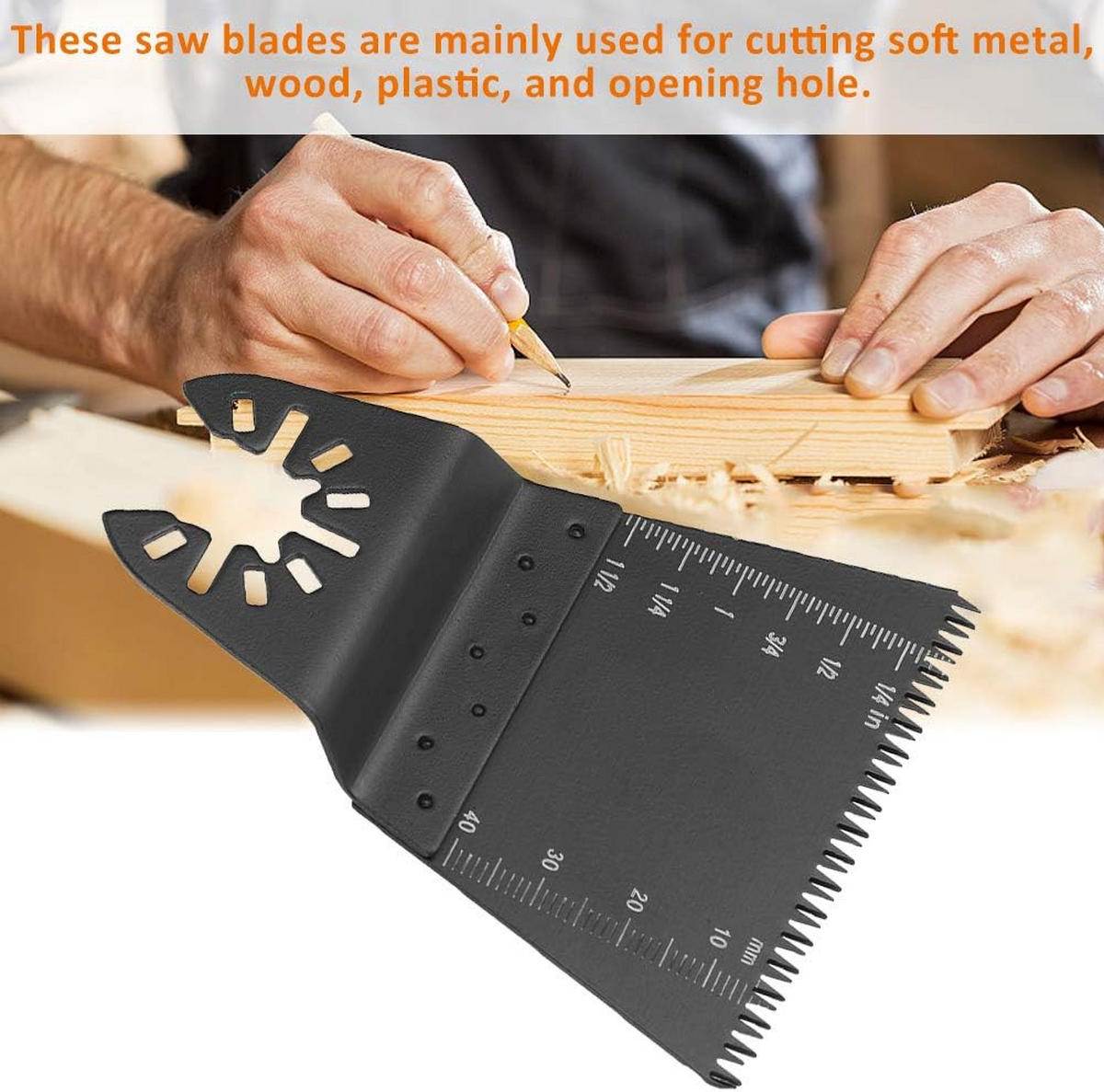 SÄGEBLATT – 65 mm – 5 Stück – Kompatibel mit Fein Multimaster, Dremel, Bosch, Makita, Dewalt - Schwarz, Metall (1/6.5/9cm) - DCA