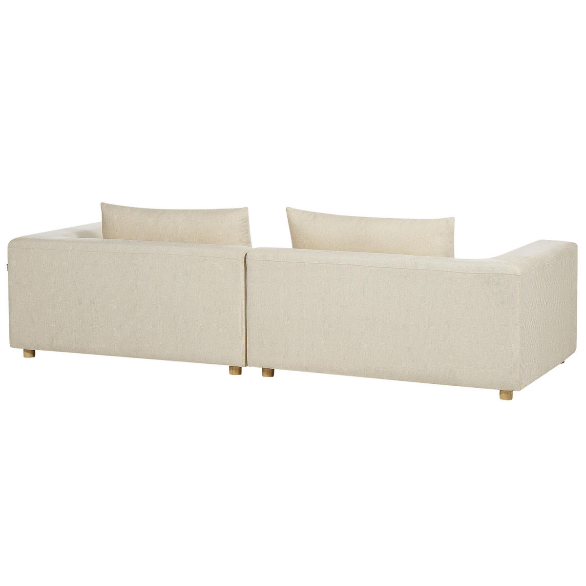 3-SITZER-SOFA sandbeige mit Kissen Lermon - Beige, Textil (260/59/100cm) - Beliani