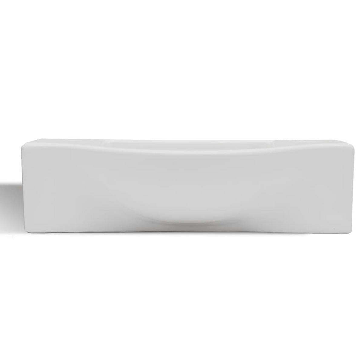 WASCHBECKEN Kroeger 45/25/12 cm - Weiß, Keramik (45/12/25cm) - Nettlife