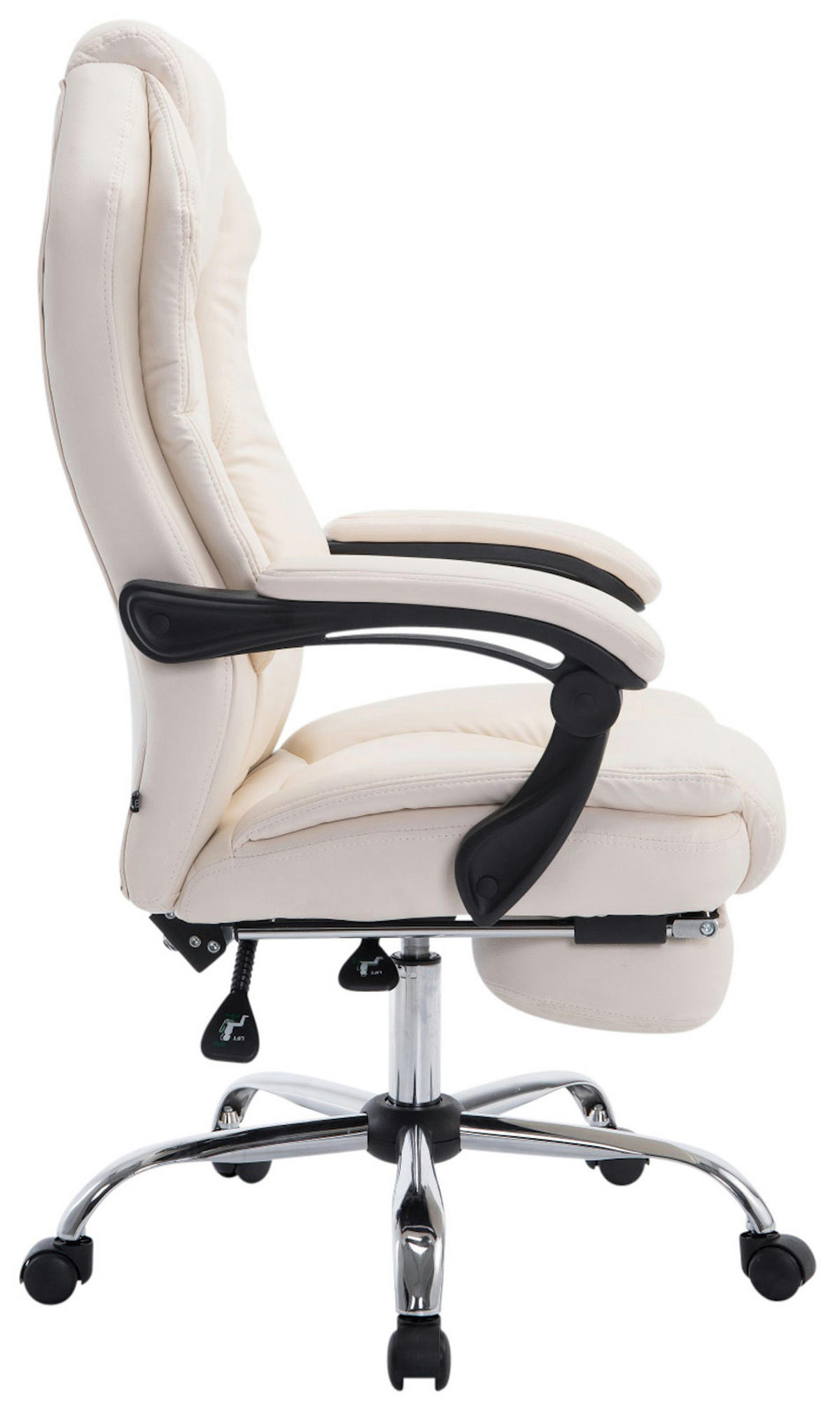 BÜROSTUHL Castan, Creme - Creme, Textil/Metall (67/124/64cm) - TPFLiving
