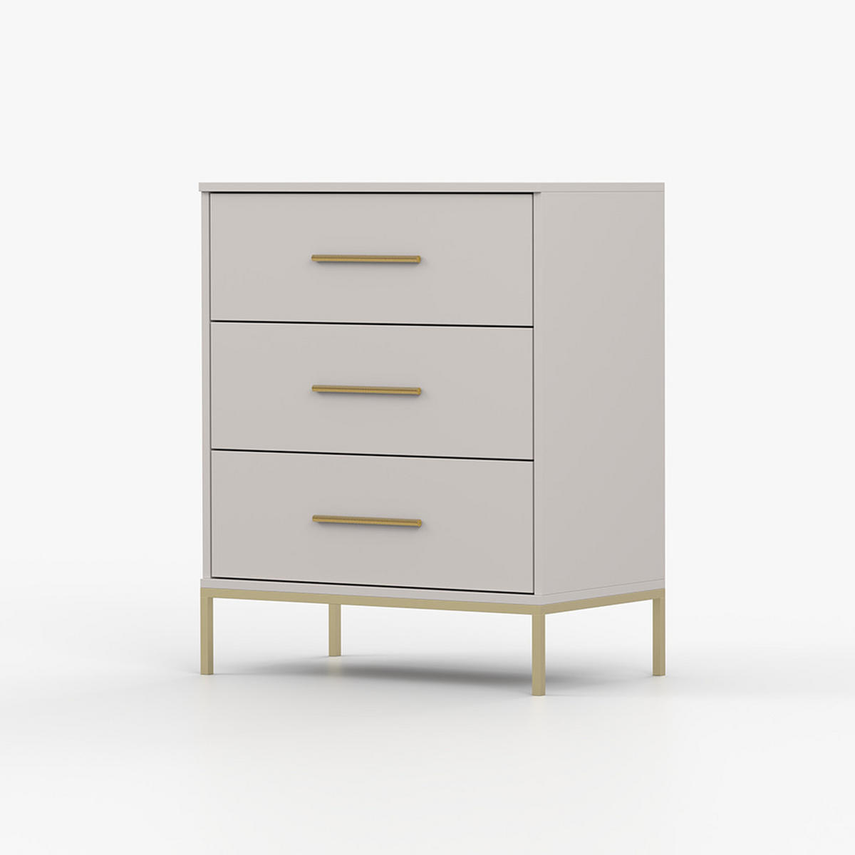 KOMMODE ROSA 3S 70/85/40,5 cm Kaschmir - Kaschmir, Holzwerkstoff/Metall (70/85/40.5cm) - imoebel24
