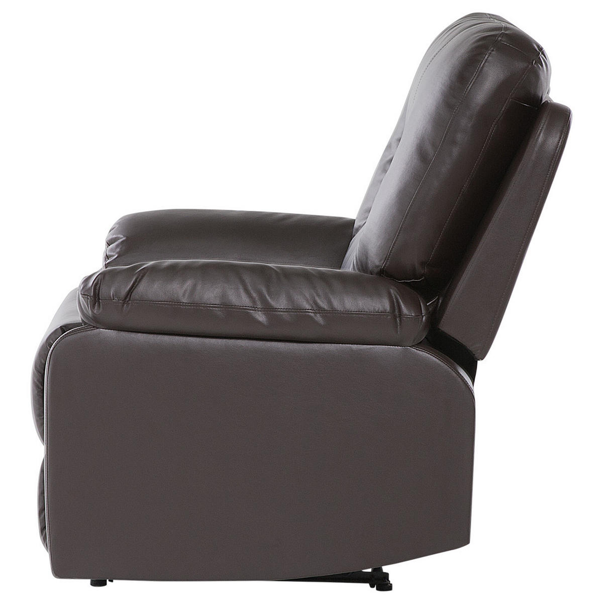 SESSEL Kunstleder braun verstellbar Bergen - Braun, Kunststoff (85/101/74cm) - Beliani