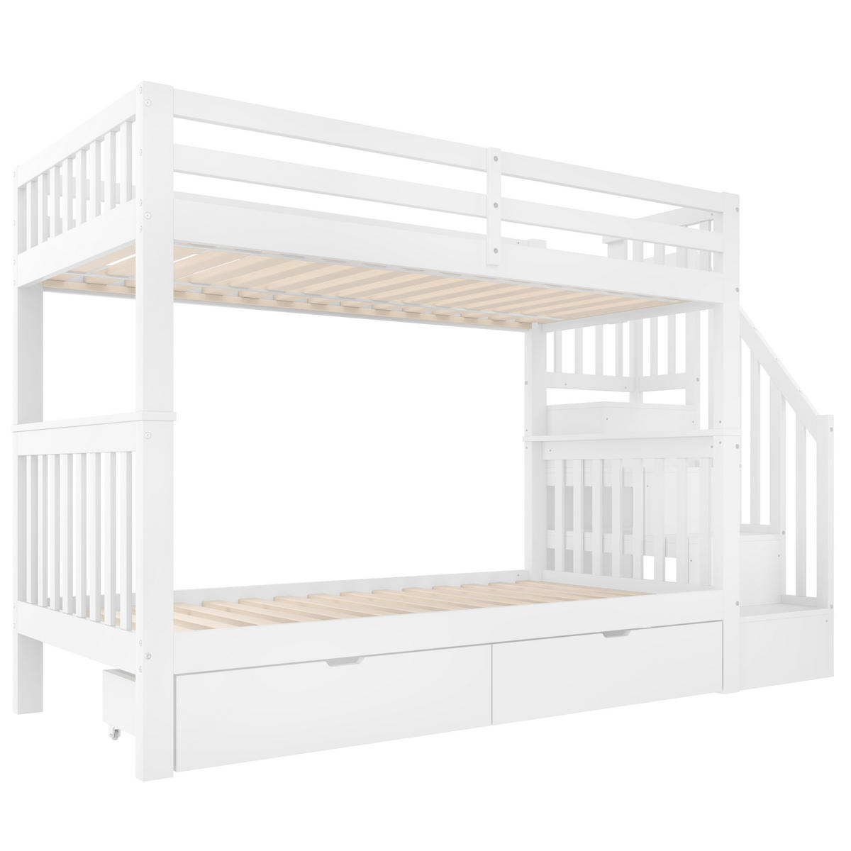 ETAGENBETT 90/200 cm Weiß - Weiß, Holz - Raumix