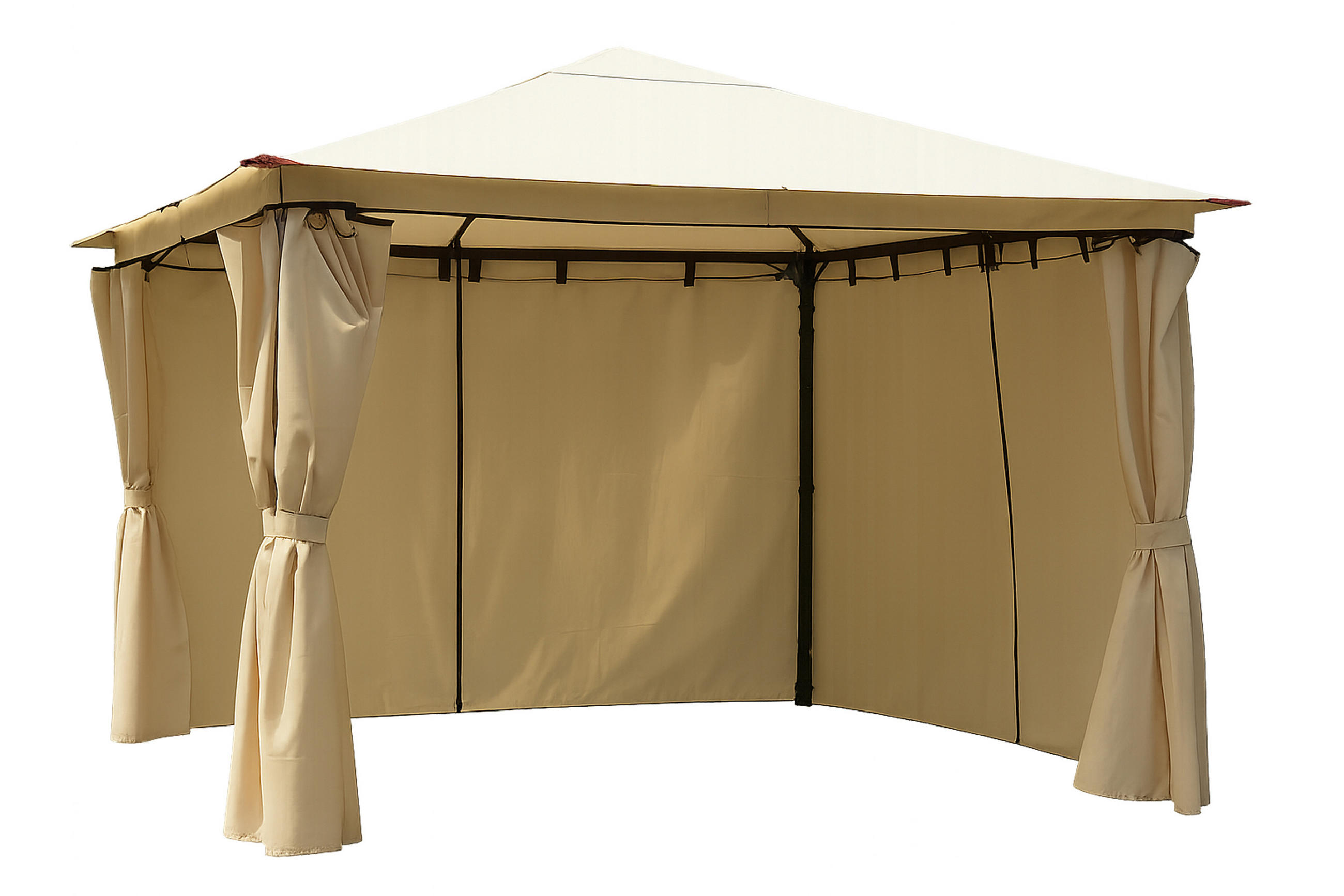 ERSATZDACH Venedig, Pavillondach 300x300 cm, PVC-beschichtet, Farbe: écru - Naturfarben, Kunststoff (300/0.3/300cm) - TPFGarden