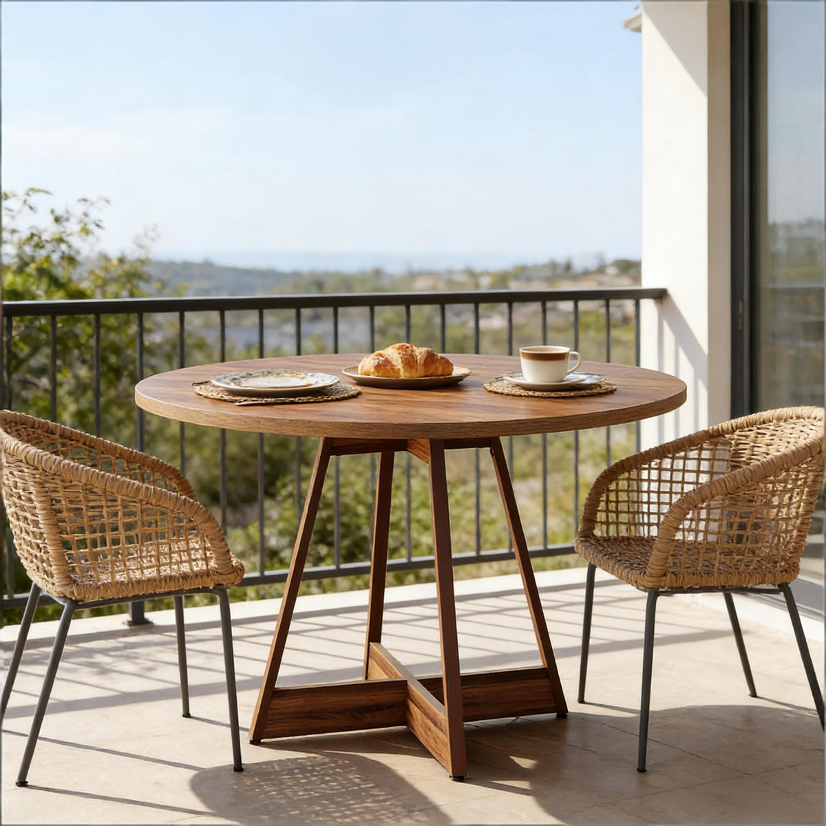 ESSTISCH Braun 100/100/75 cm - Braun, Holz (100/100/75cm) - PANGIVO