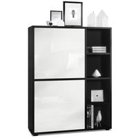 HIGHBOARD Cuba Türen in Weiß Hochglanz - Weiß Hochglanz, Holzwerkstoff (79/105.5/35.5cm) - Vladon