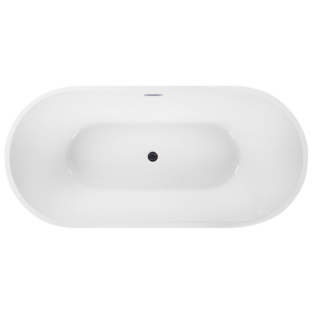 BADEWANNE FREISTEHEND 78x170x60 cm weiß Levera - Weiß, Kunststoff (78/60/170cm) - Beliani