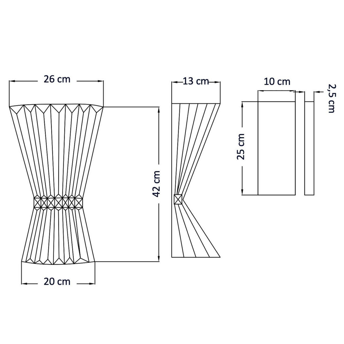 WANDLEUCHTE Giova, Transparent und goldfarben, 42cm - Transparent, Glas (26/42/13cm) - KOSILUM