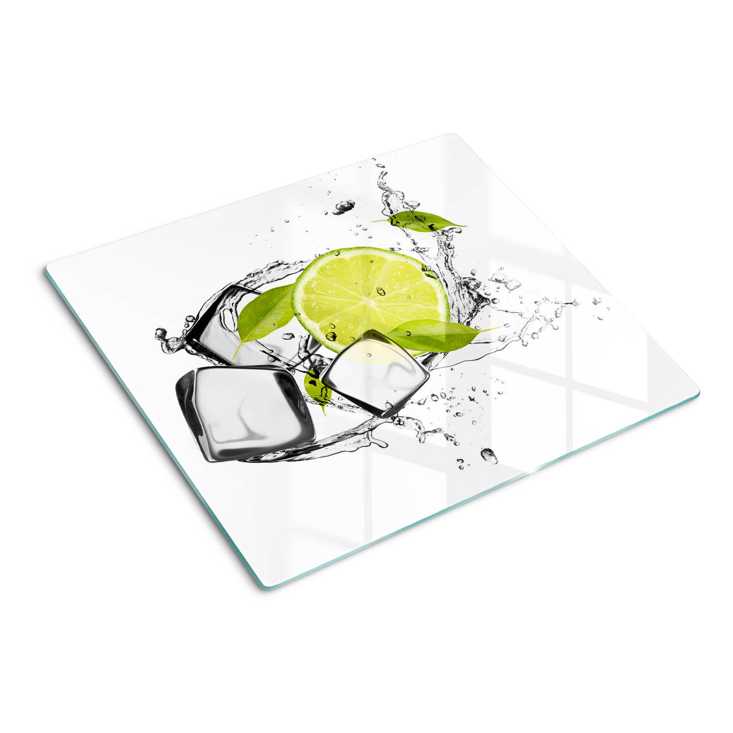 GLASPLATTE 60x52 cm Limetteneis - Grün, Glas (60/0.4/52cm) - TULUP