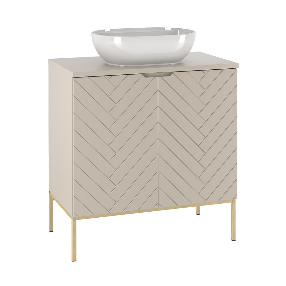 Thumbnail - Petits-meubles Badmöbel, Beige, Holzwerkstoff, 80.6x84.2x46.5 cm, Badezimmer, Badmöbelsets & Badmöbelserien, Badmöbel-Se...