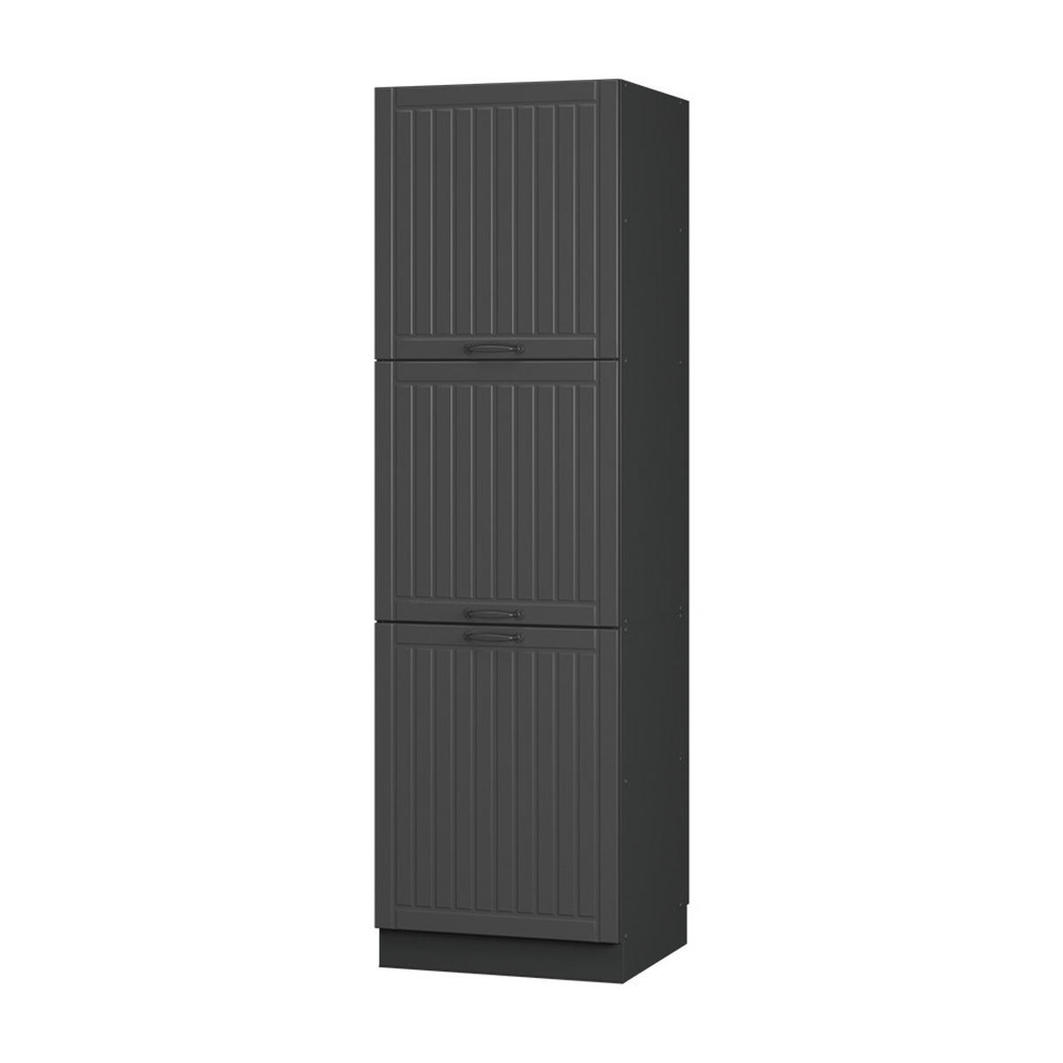 SKŘÍŇKA NA VESTAVĚNOU TROUBU Fame-Line Tmavě šedá - tmavě šedá/antracitová, kompozitní dřevo (60/206.8/58cm) - Vicco