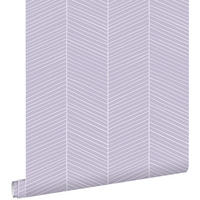 TAPETE Fischgrätmuster 53 cm x 10.05 m - Lila, Papier (53/1000cm) - ESTAhome