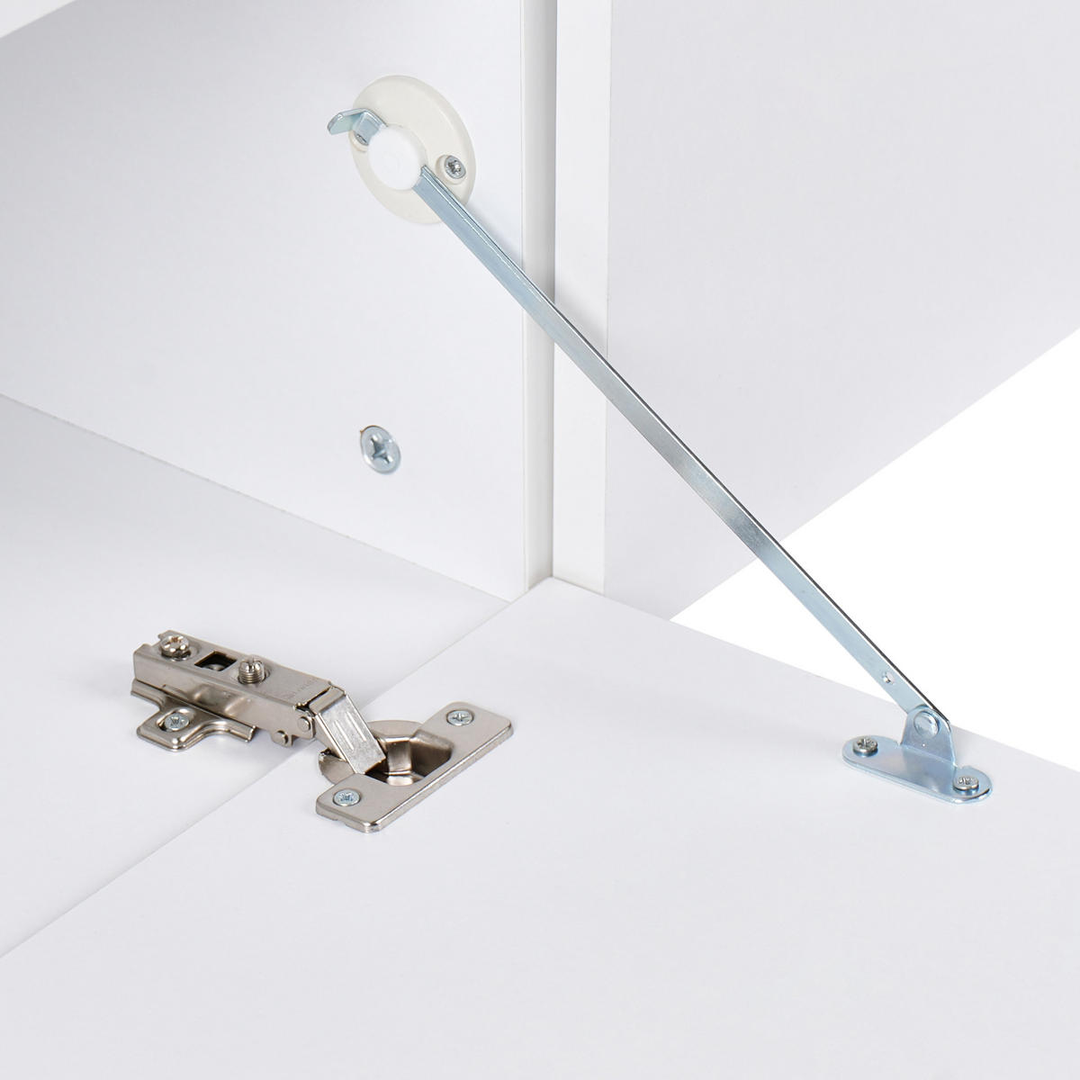 TV-SCHRANK Weiß Gladstone - Weiß, Holzwerkstoff (140/30/32cm) - Beliani
