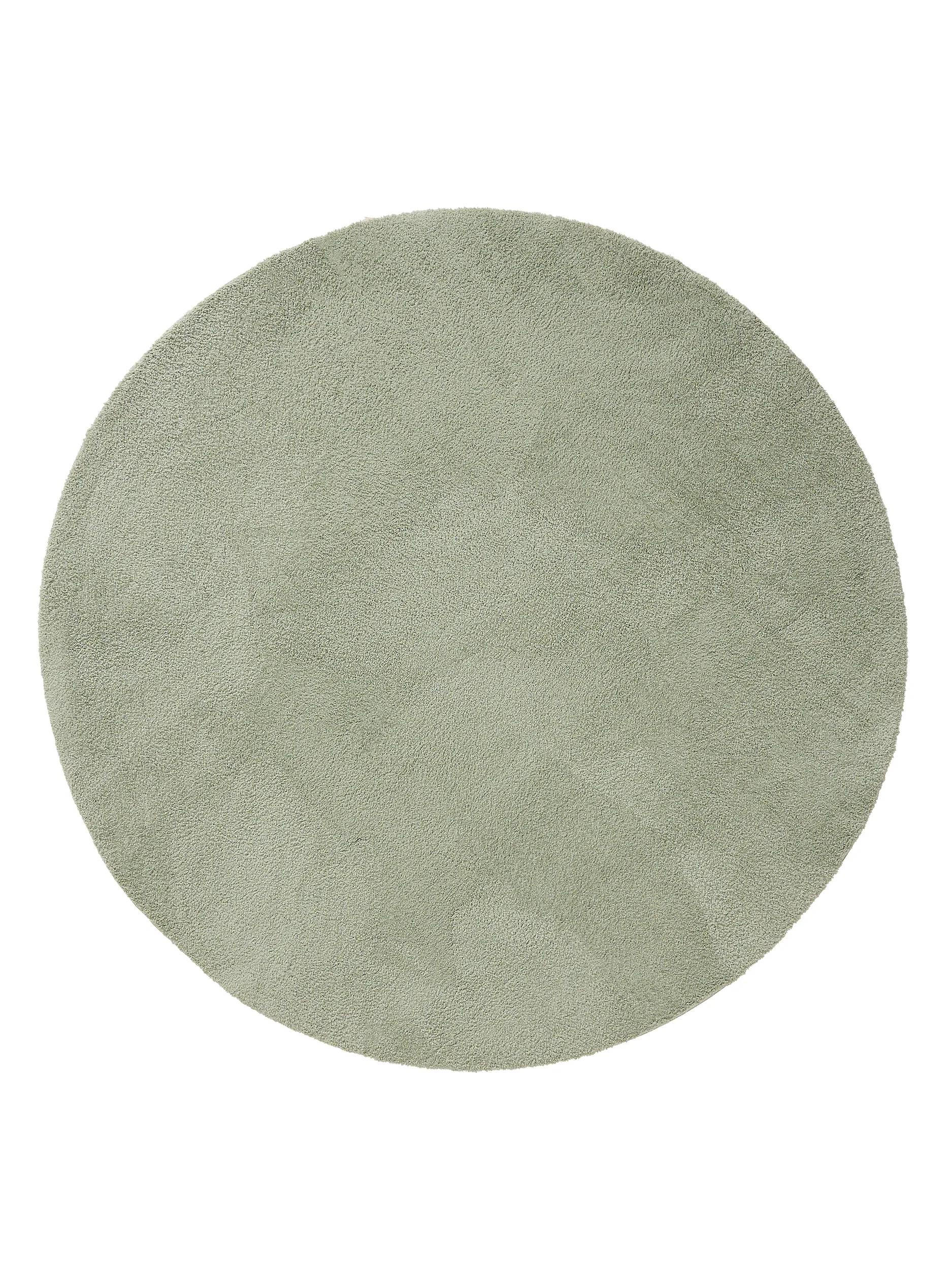OKRÚHLY shaggy koberec Soda Svetlo zelená ø 160 cm - svetlozelená, textil/prírodné materiály (160/160cm) - benuta Nest