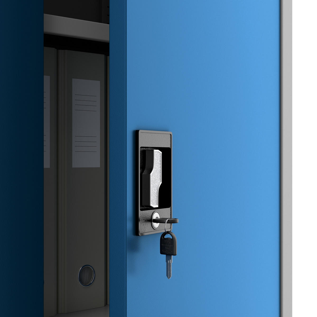 METALLSCHRANK Beata - Blau/Grau, Metall (90/93/40cm) - Jan Nowak