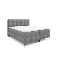 BOXBETT mit Stauraum und Topper 180x200 cm Grau - Grau, Textil (180/200cm) - Home Collective