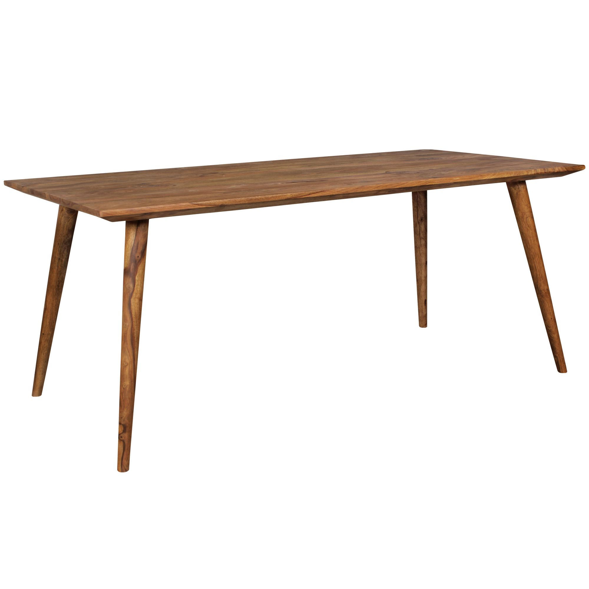 ESSTISCH Massivholz Rechteckig Rustikal Landhausstil REPA, Dunkelbraun 80x180x76 cm - Braun, Holz (180/80/76cm) - KADIMA DESIGN