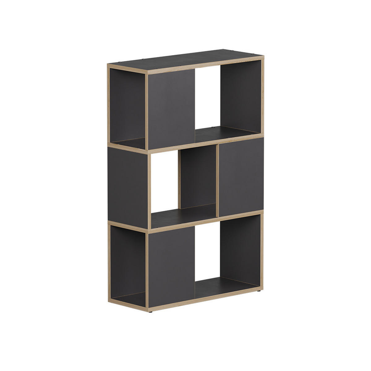 RAUMTEILER Eneos Anthrazit/Eiche 60 x 94 cm - Eichefarben/Anthrazit, Holzwerkstoff (60/94/24cm) - Vicco
