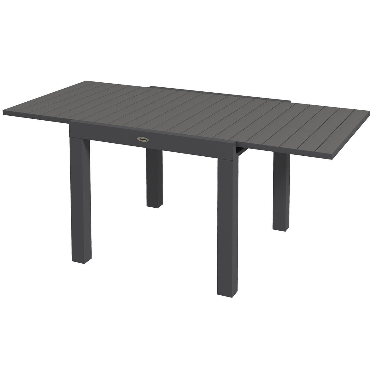 GARTENTISCH DE-07261 ausziehbar, wetterbeständig mit Aluminiumgestell Grau - Grau, Metall (162/80/75cm) - ComfortXL