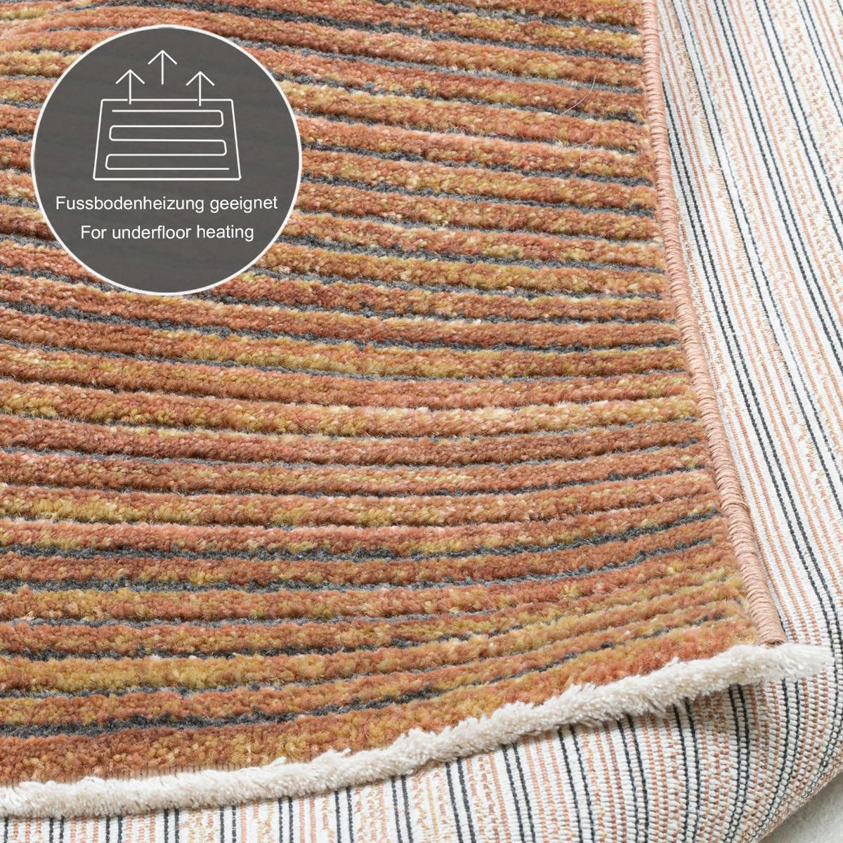 FLACHWEBETEPPICH Corduletta 80x280 cm - Rostfarben, Textil (80/280cm) - Gino Falcone