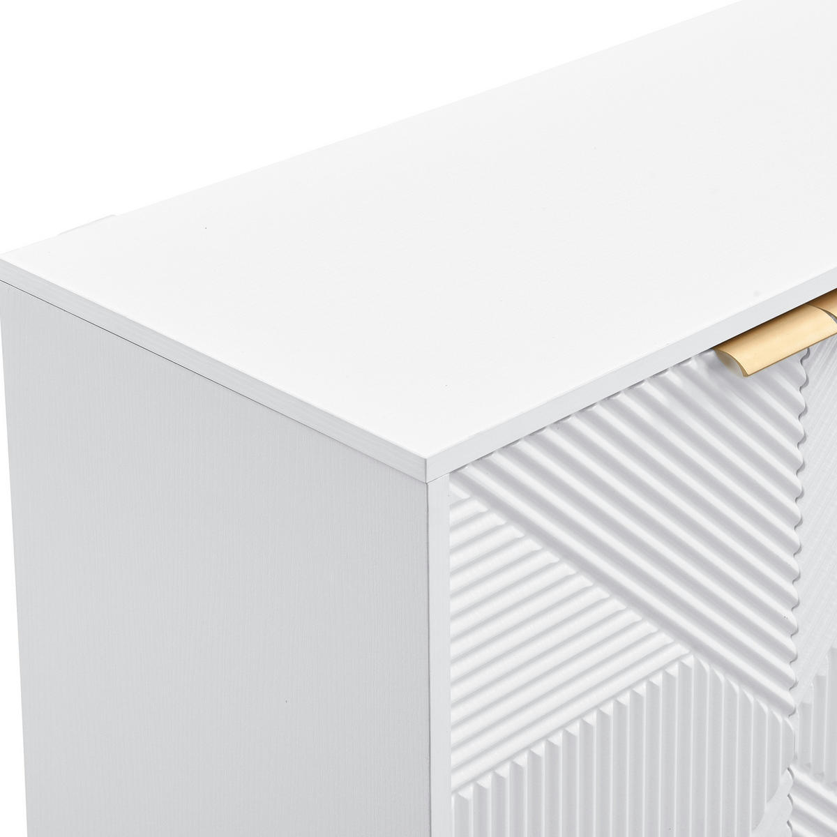 SIDEBOARD 120/35/71.5 cm Weiß aus MDF mit 4 Türen - Weiß, Holzwerkstoff (35/71.5/120cm) - OKMYHOME