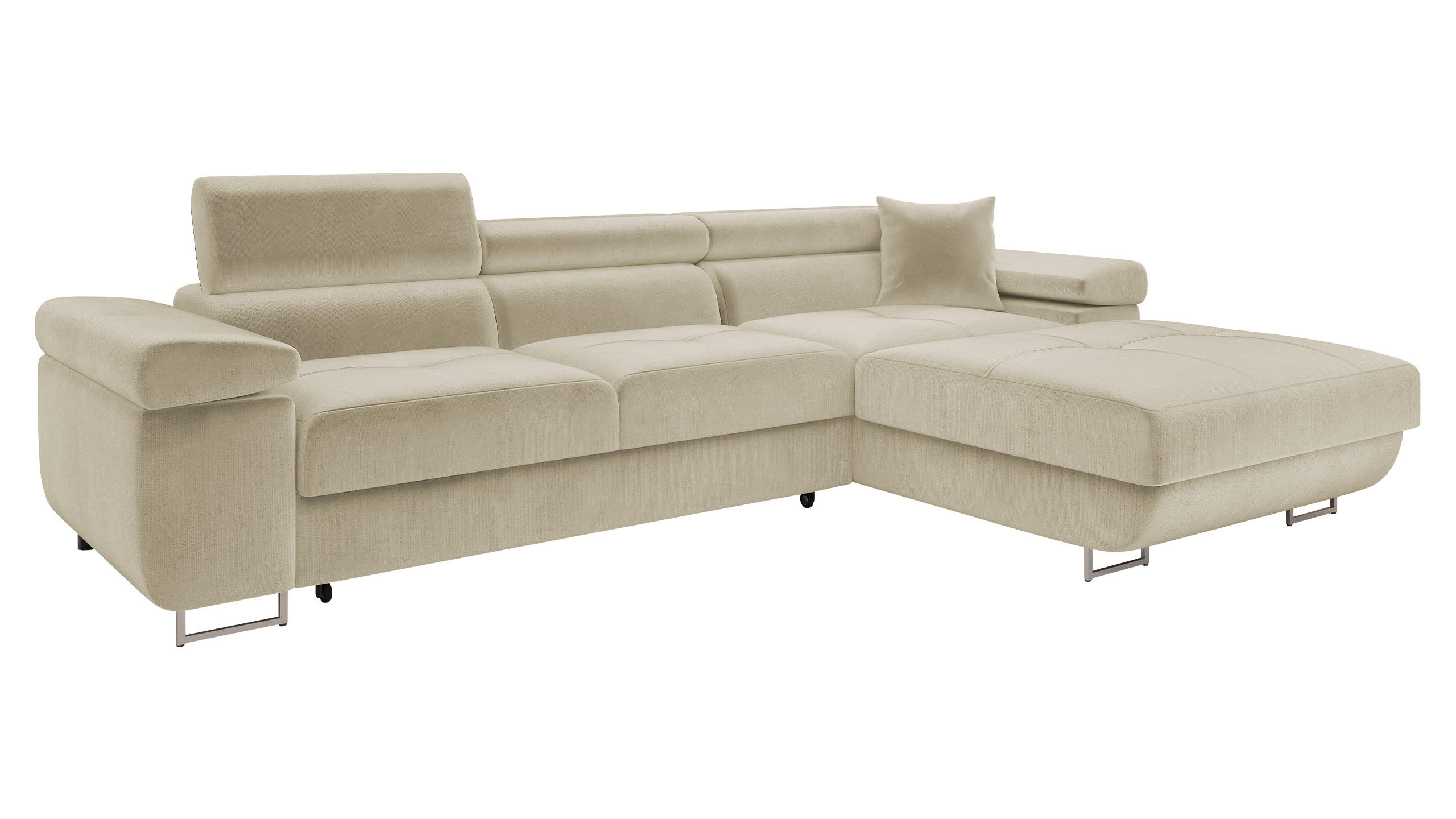 Mirjan24 Ecksofa Creme 280x170 cm