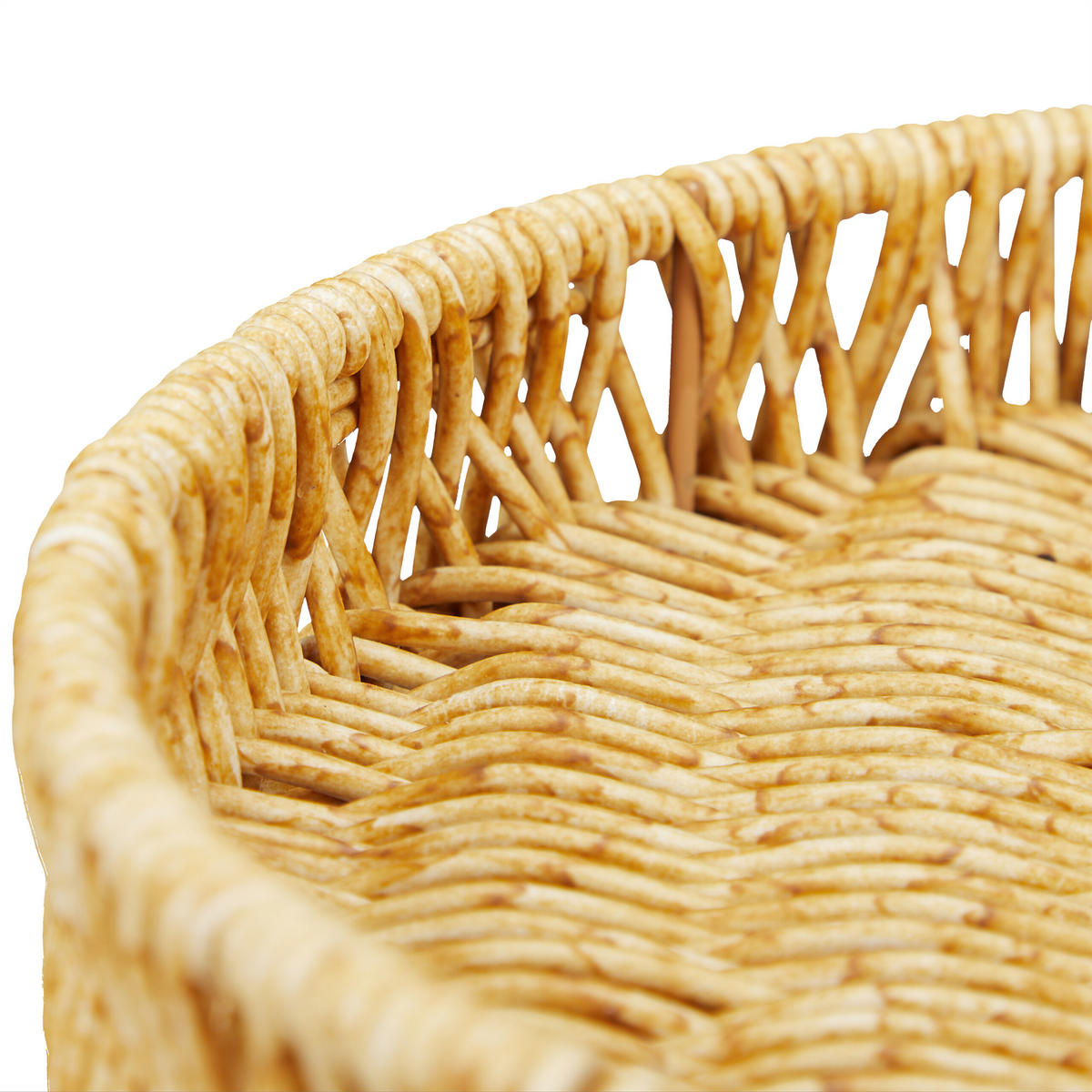 3XSERVIERTABLETT - Hellbraun, Textil/Metall (28.5/7/28.5cm) - Relaxdays