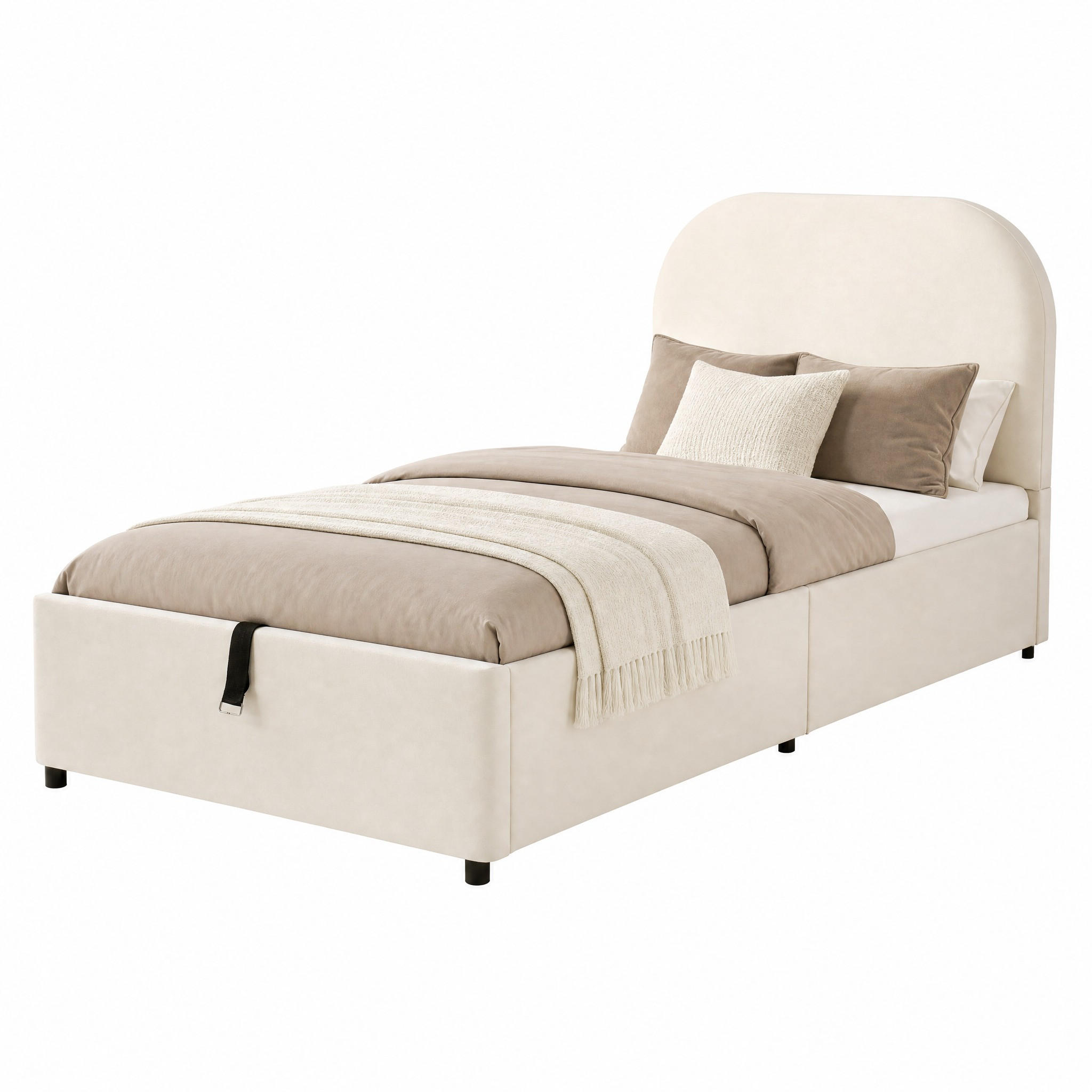 Beauniv Bett Beige 90x190 cm