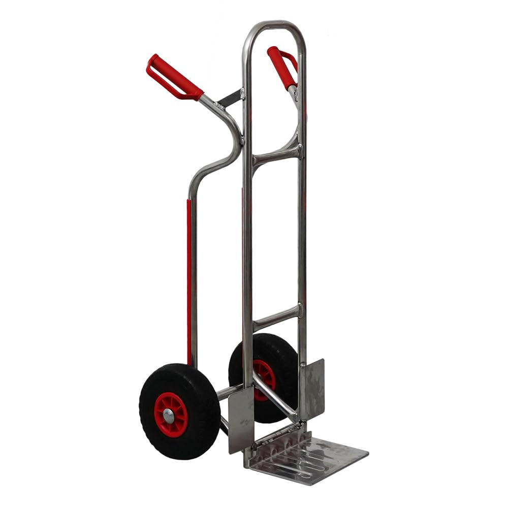 SACKKARRE Ragnar mit klappbarer Schaufel 117x60x52cm Tragkraft 250kg Räder Aluminium - Silberfarben, Metall (52/60/117cm) - PROREGAL