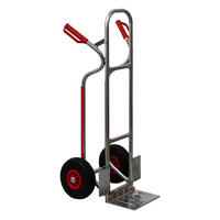 SACKKARRE Ragnar mit klappbarer Schaufel 117x60x52cm Tragkraft 250kg Räder Aluminium - Silberfarben, Metall (52/60/117cm) - PROREGAL