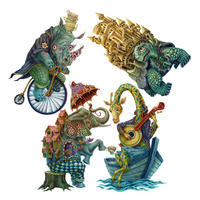 WANDAUFKLEBER 100x122cm - Märchenwesen - Multicolor, Kunststoff (100/122/0.1cm) - Wallfluent