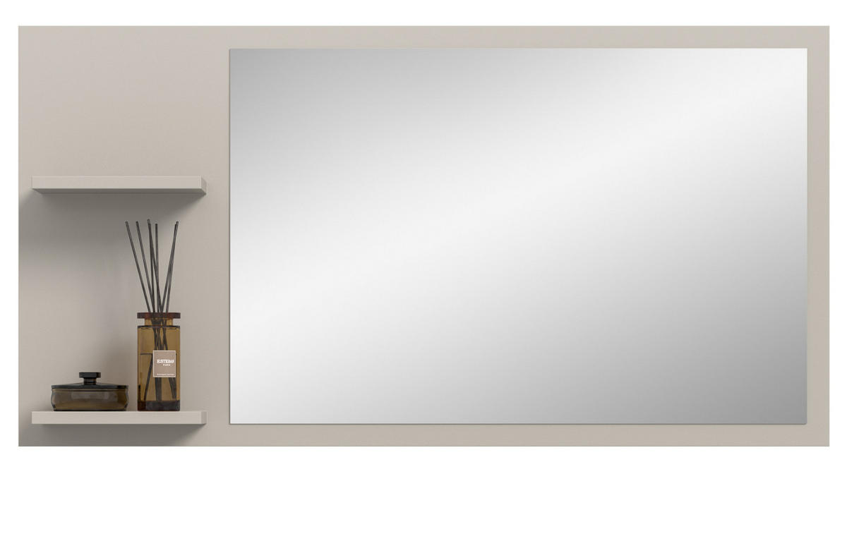 WANDSPIEGEL Kaschmir 106 x 55 cm, Garderobenspiegel mit Regalböden - Kaschmir, Glas/Holzwerkstoff (106/55/16cm) - Inn.Furn