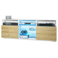 LOWBOARD Granada Front in Eiche Nature - Eichefarben, Holzwerkstoff (146/54/35cm) - Vladon