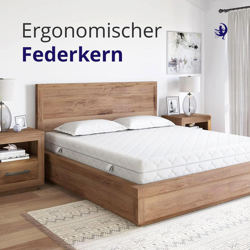 Thumbnail - Mister Sandman Matratze, Weiß, Textil, H2 + H3, Füllung: Taschenfederkern, Rechteckig, 80x200 cm, Oeko-Tex® Standard 100...
