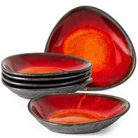 SUPPENTELLER PRIMA 6-tlg, Rot - Rot, Keramik (22/24/5cm) - KONSIMO®