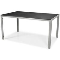 GARTENTISCH Bosano Schwarz, mit Silber Beine - Schwarz, Holzwerkstoff (150/90/74cm) - Bettso