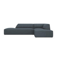 ECKSOFA rechts Ruby aus Cord blau 4 Sitzplätze - Blau, Textil (180/273cm) - Micadoni
